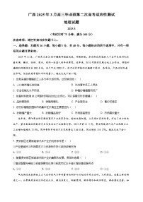 广西壮族自治区2024-2025学年高三下学期第二次高考适应性测试地理试题