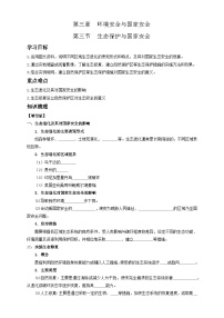 高中人教版 (2019)生态保护与国家安全..学案设计