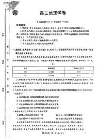 2024届福建省高三下学期2月开学大联考 地理试卷（含答案）