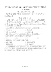 安徽省宿州市省市示范高中2024-2025学年高二下学期期中教学质量检测地理试卷（Word版附解析）