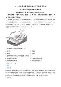 重庆市2025届高三上学期一诊地理试卷（Word版附解析）