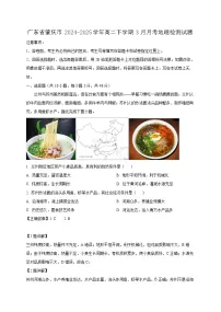 广东省肇庆市2024-2025学年高二下学期3月月考地理检测试题（含答案）