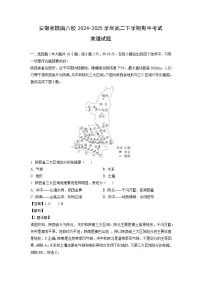 安徽省皖南八校2024-2025学年高二下学期期中考试地理试题（解析版）