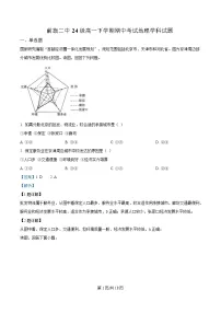 内蒙古兴安盟科尔沁右翼前旗第二中学2024-2025学年高一下学期期中考试地理试题（Word版附解析）