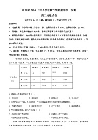江西省抚州市部分学校2024-2025学年高二下学期期中考试地理试卷（原卷版+解析版）