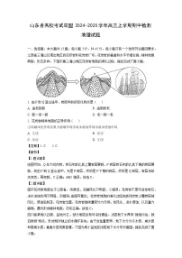 山东省名校考试联盟2024-2025学年高三上学期期中检测地理试题（解析版）