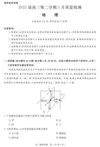 安徽省华师联盟2025届高三下学期高考模拟质量检测地理试题（含答案）