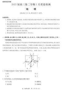 安徽省华师联盟2025届高三下学期5月质量检测-地理试题+答案