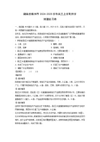 湖南省株洲市2024-2025学年高三上学期开学练习卷地理试题（解析版）