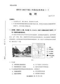 贵州省贵阳市2025年高三年级适应性考试（一）-地理试题（含答案）