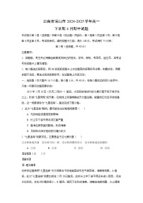 云南省保山市2024-2025学年高一下学期4月期中地理试卷（解析版）