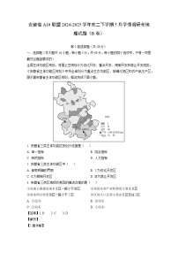 安徽省A10联盟2024-2025学年高二下学期5月学情调研考（B卷）地理试卷（解析版）