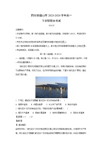 四川省眉山市2023-2024学年高一下学期期末真题考试地理试卷（解析版）