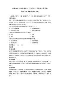 安徽省淮北市和淮南市2024-2025学年高三上学期第一次质量检测地理试题（解析版）