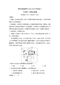 四川省资阳市2024-2025学年高一下学期7月期末地理试卷（解析版）