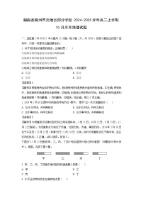 湖南省株洲市炎陵县部分学校2024-2025学年高二上学期10月月考地理试卷（解析版）