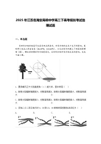 2025届湖北省黄石市第二中学高三下学期适应性考试（一）地理试卷（含答案解析）