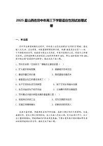 2025届山西省晋中市高三下学期适应性测试地理试卷（含答案解析）