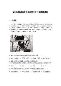2025届河南省新乡市高三下三模地理试题（含答案解析）