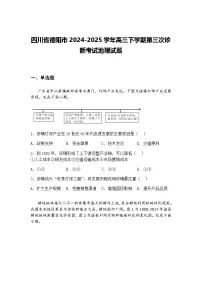 四川省德阳市2024-2025学年高三下学期第三次诊断考试地理试题（含答案解析）
