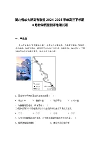 湖北省华大新高考联盟2024-2025学年高三下学期4月教学质量测评地理试题（含答案解析）