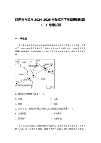 陕西省宝鸡市2024-2025学年高三下学期模拟检测（三）地理试题（含答案解析）
