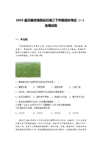 2025届河南省豫西名校高三下学期模拟考试（一）地理试题（含答案解析）