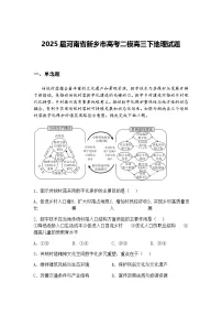 2025届河南省新乡市高考二模高三下地理试题（含答案解析）