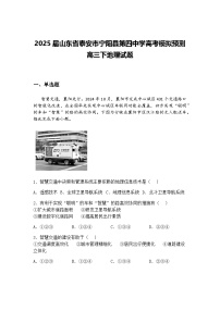 2025届山东省泰安市宁阳县第四中学高考模拟预测高三下地理试题（含答案解析）