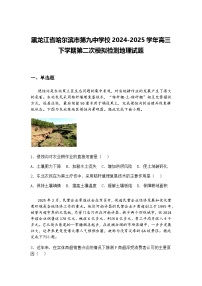 黑龙江省哈尔滨市第九中学校2024-2025学年高三下学期第二次模拟检测地理试题（含答案解析）