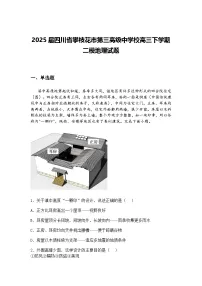 2025届四川省攀枝花市第三高级中学校高三下学期二模地理试题（含答案解析）