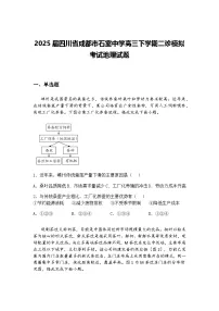 2025届四川省成都市石室中学高三下学期二诊模拟考试地理试题（含答案解析）