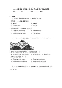 2025年湖南省普通高中学业水平合格性考试地理试题（附答案解析）