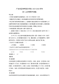 广东省深圳市部分学校2025-2026学年高一上学期期中地理试卷（解析版）
