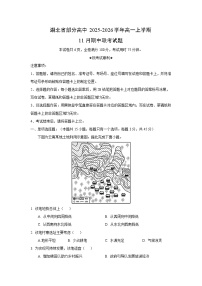 湖北省部分高中2025-2026学年高一上学期11月期中联考地理试卷（解析版）