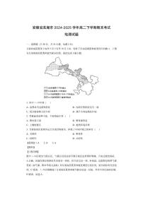 安徽省芜湖市2024-2025学年高二下学期期末考试（解析版）地理试卷