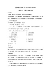河南省洛阳市2025-2026学年高一上学期11月期中考试地理试卷（解析版）
