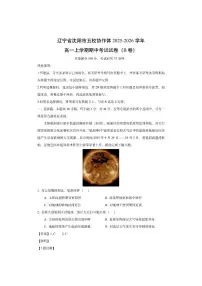 辽宁省沈阳市五校协作体2025-2026学年高一上学期期中考试（B卷）（解析版）地理试卷