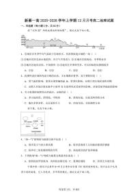 河南省驻马店市新蔡县第一高级中学2025-2026学年高二上学期12月月考地理试题