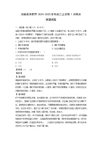 河南省洛阳市2024-2025学年高二上学期1月期末地理试卷（解析版）