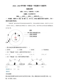 福建省福州市马尾第一中学等六校高一上学期期中联考地理试题（解析版）-A4