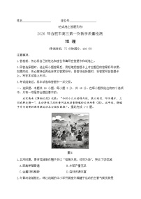 2026届安徽合肥市上学期高三一模教学质量检测 地理试题及答案