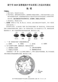 广西南宁市2025届高三下学期第三次适应性测试地理试题（含答案）