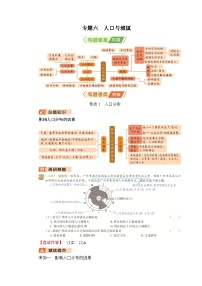 2026届高三地理二轮复习讲义：第一部分　专题考点突破　专题六　人口与城镇（含解析）