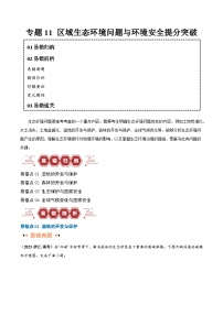 高考地理第一轮复习专题11 区域生态环境问题与环境安全易错突破（4大易错）考试易错题练习（全国通用） （原卷版）