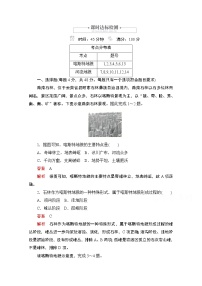 高中地理人教版 (2019)必修 第一册第一节 常见地貌类型第一课时复习练习题