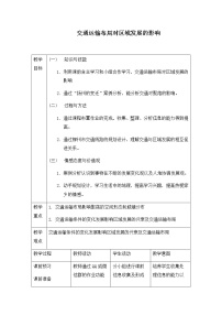 地理必修 第二册第二节 交通运输布局对区域发展的影响优质课教案设计