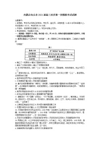 内蒙古包头市2021届高三第一次模拟考试文综试卷