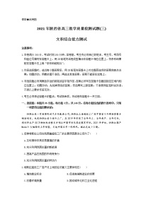 2021陕西省高三下学期4月第三次质量检测（三模）文综试题含答案