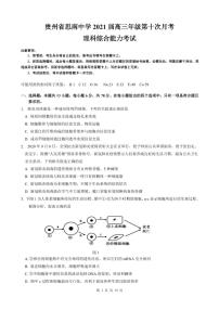 2021铜仁思南中学高三下学期第十次月考理科综合试题答案不全